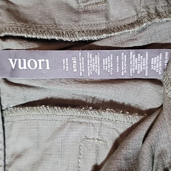 Vuori Ripstop Pants Army Green Womens Small with Drawstring and Zip Pockets - Picture 5 of 16
